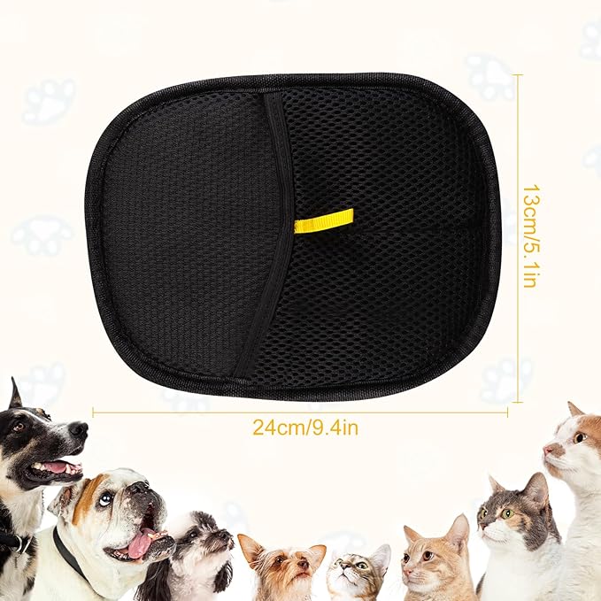 Pet Hair Removal Glove for Cats & Dogs, 3Pcs Upgraded Electrostatic Pet Hair Remover, Reusable Hair Remover Glove for Couch, Furniture, Carpet, Curtain