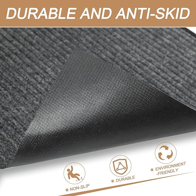 Durable Indoor Outdoor Door Mats for Entryway, Heavy Duty Front Door Mat, 72" x 36" Low Profile Welcome Mats for Entry, Stain and Fade Resistant Indoor Outdoor Entrance Mat