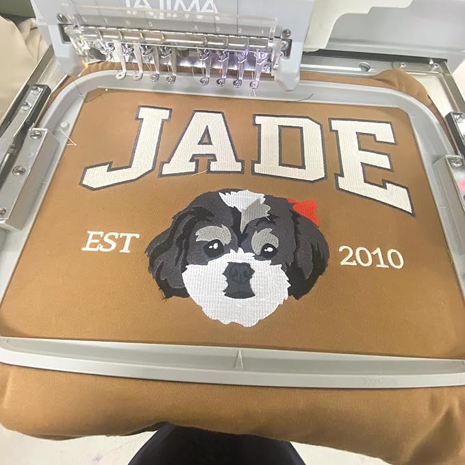 Custom Pet Portrait Embroidered Sweatshirt for Women & Men - Personalized Dog/Cat Face & Name - Unisex Embroidered Sweatshirt - Gift for Pet Lovers, Dog Mom, Mothers Day, Birthday, Christmas