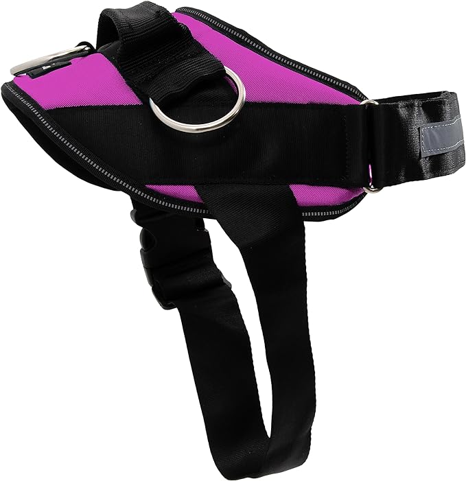 ShawnCo Essential Dog Harness, No-Pull Pet Vest with 3 Leash Clips, No Choke, Reflective, Adjustable and Padded, for Easy Walking and Training for Small, Medium and Large Dogs (Orchid, XL)