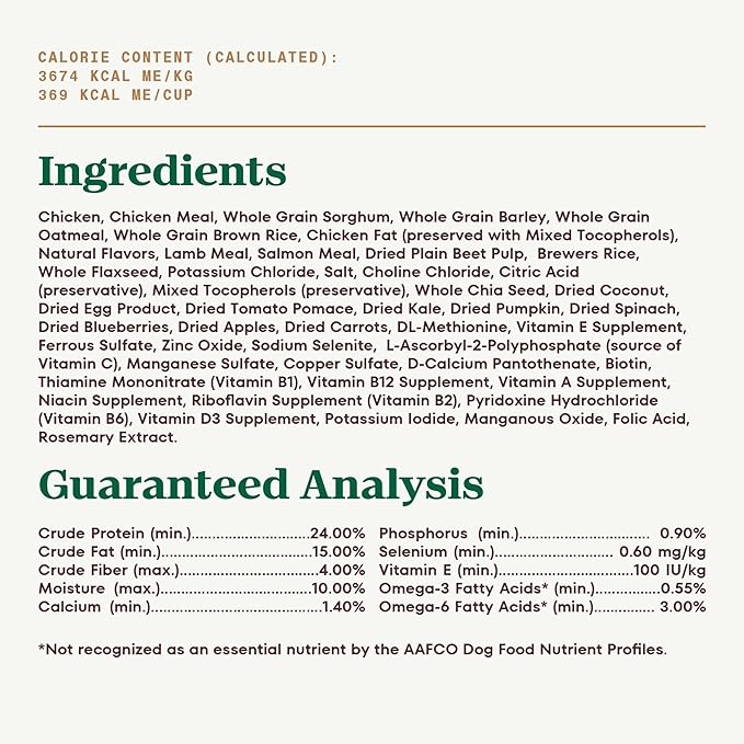 Nutro Ultra Adult Dry Dog Food with a Trio of Proteins from Chicken, Lamb and Salmon, 4 lb Bag