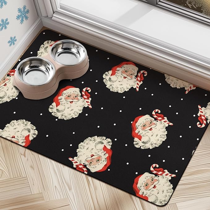 Dog Cat Food Mats for Floors, Absorbent Dog Bowl Mats for Food and Water, Quick Dry Pet Food Mat Non-Slip Dog Accessories Pet Supplies