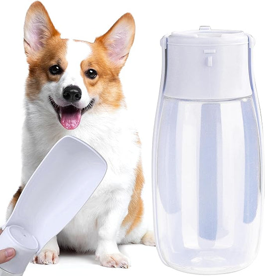 Foldable Dog Water Bottle, Portable Water Dispenser for Dog, Cat, Rabbit, Puppy and Small Animals, Dishwasher Safe Pet Accessories for Walking, Hiking, Travel