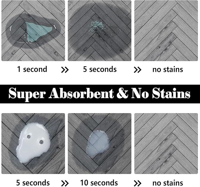 Dog Food Mats for Floors Absorbent, Pet Cat Food Mat - Quick Dry Dog Bowl Mats for Food and Water, Eco-Friendly Boho Pet Supplies