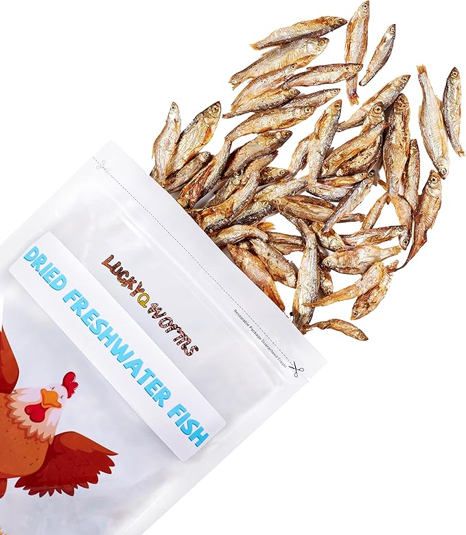 Dried Freshwater Fish, 1 Lbs Resealable Bag - Natural High-Protein Food for Turtles, Reptiles, Large Tropical Fish, Cats, Small Pets and Chicken - Crude Protein 30% Min