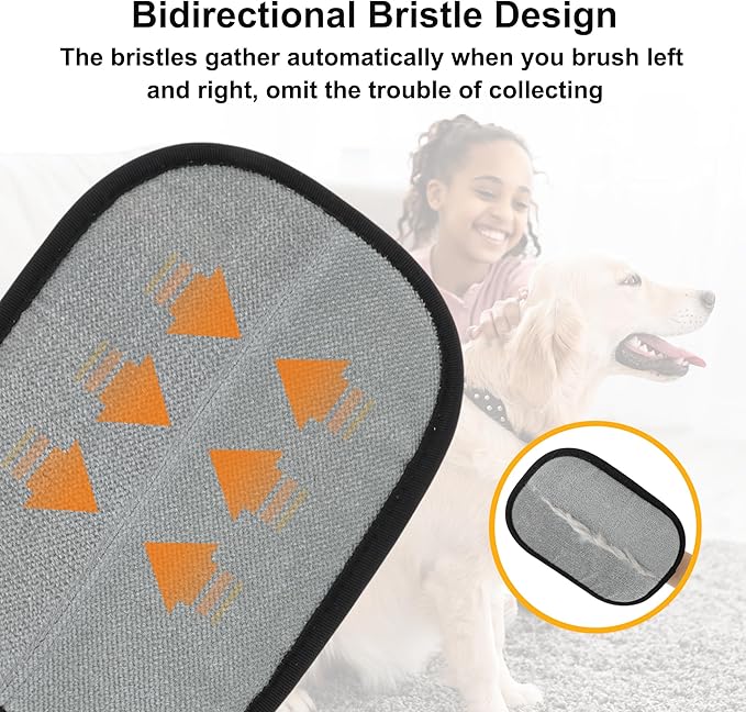 Pet Hair Remover Gloves, Advanced Static-Adhesive Pet Hair Removal Gloves, Reusable Cat Dog Hair Remover Mitt, Pet Grooming Glove for Shedding, 1PCS