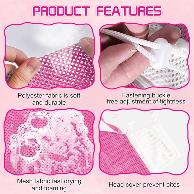 FANOVO Cat Bathing Bag, Anti-Scratch & Anti-Bite Adjustable Mesh Cat Shower Bag with Nail Clipper, Grooming Comb, Bath Brush & Nail File, Breathable Cat Washing Bag for Bathing, Nail Trimming