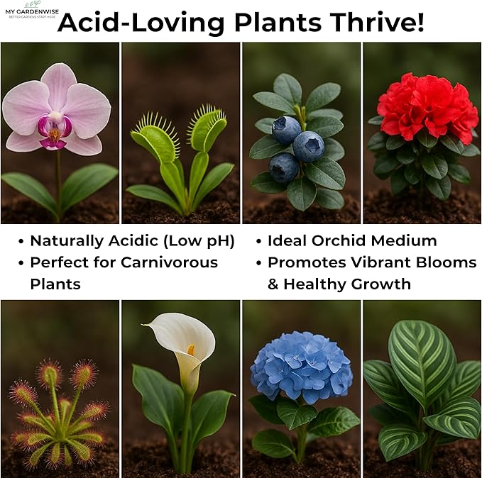 Peat Moss for Plants – Organic Sphagnum Peat Moss for Orchids, Terrariums, Seed Starting, Reptiles & Potting Soil Mix (5 quarts)