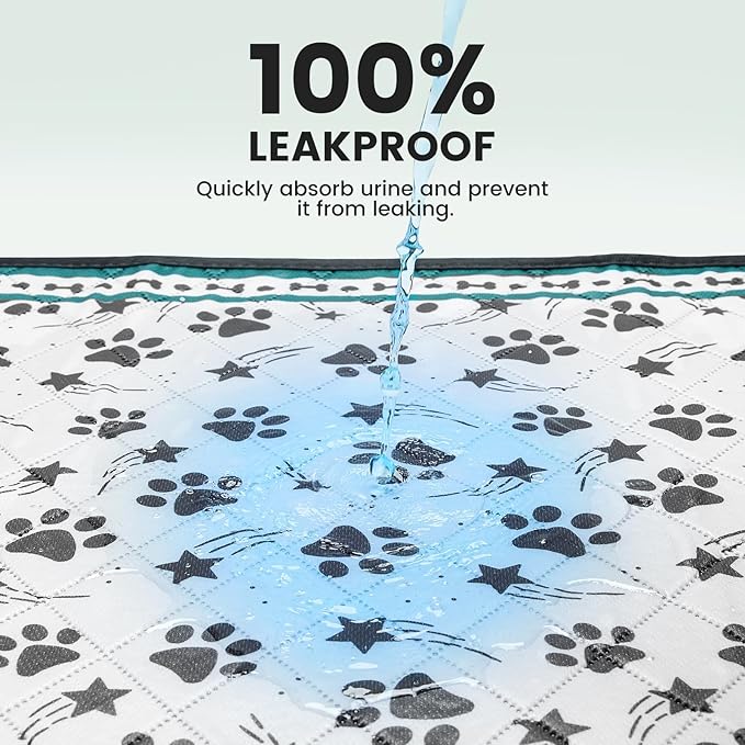 Gardner Pet Washable Dog Pee Pads,18'' x 24'' Non Slip Dog Mats with Great Urine Absorption, Reusable Puppy Pee Pads for Potty Training - 2 Pack