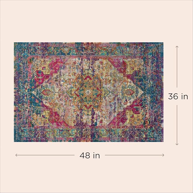 LOVEWAG Washable Dog Pee Pads, 36" x 48", Waterproof, Non-Slip, Super Absorbent, Reusable Machine-Washable, 2-Pack (Bohemian Jewel)