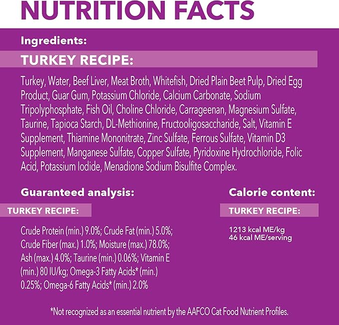 IAMS Perfect Portions Sensitive Digestion & Skin Adult Wet Cat Food Pate, Turkey Recipe, 2.6 oz. Easy Peel Twin-Pack Trays (24 Count, 48 Servings)