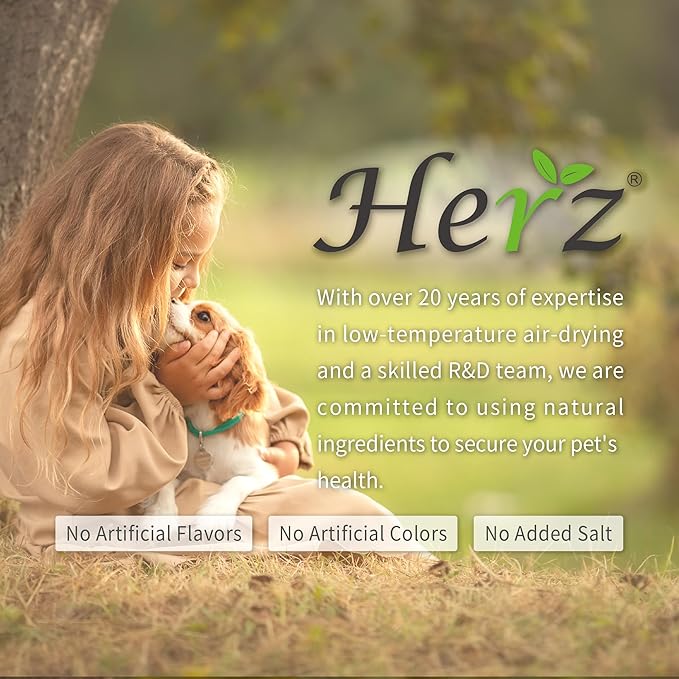 Herz Air-Dried Dog Food Venison & Duck Liver Recipe 1 lb, All-Natural, High-Protein, Grain-Free, Limited Ingredients, Complete & Balanced, Premium Canine Cuisine