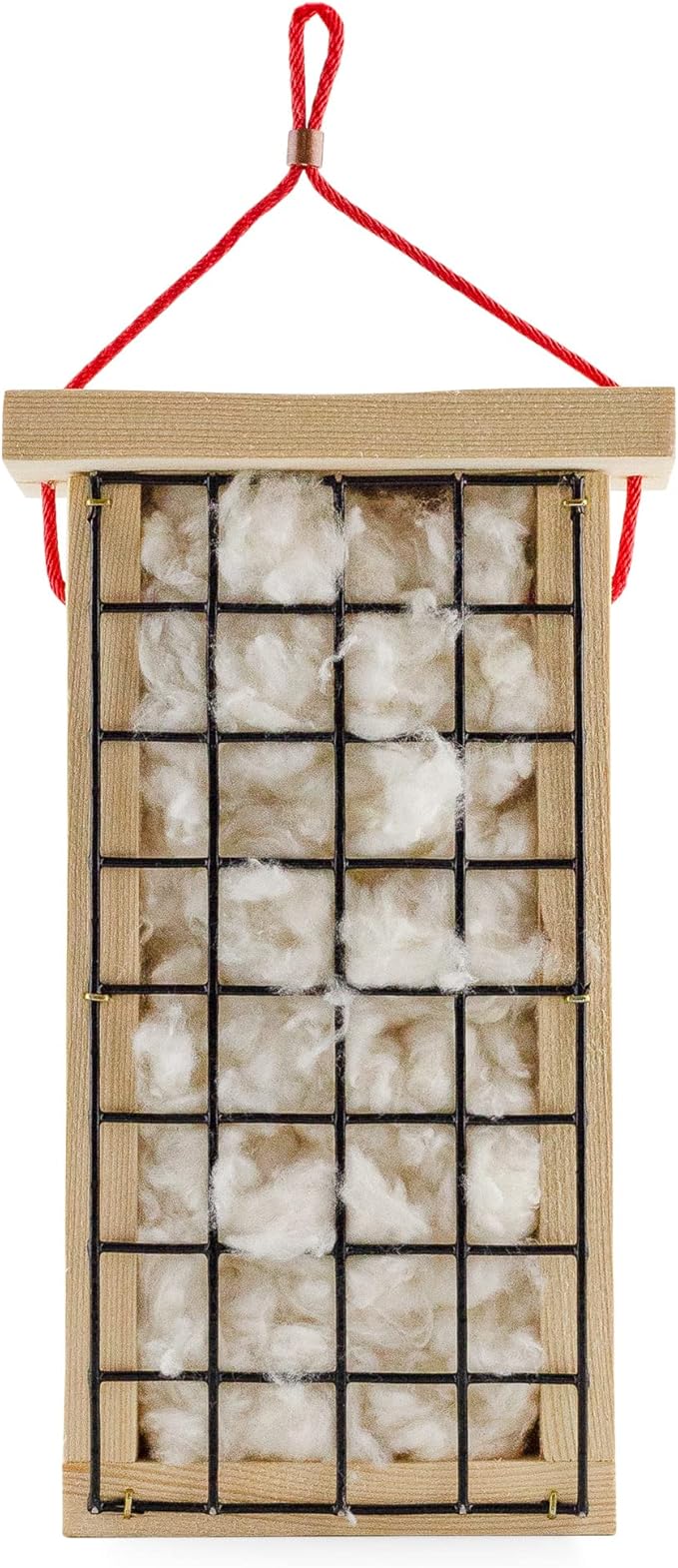 Wooden Bird Nest Material Holder; Rustic Handmade Bird Nest Material Dispenser