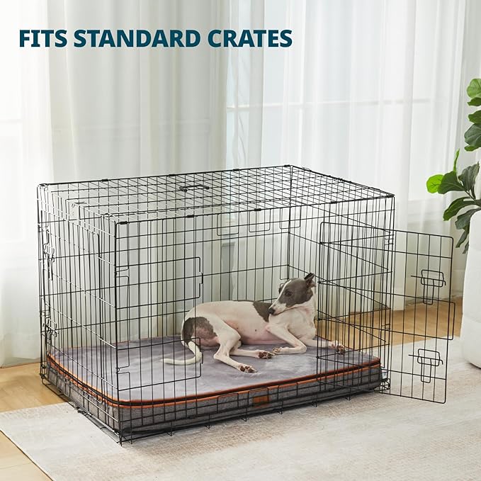 Memory Foam Large Dog Bed - 4” Thick Orthopedic Beds for Large Dogs - Waterproof Dog Bed with Removable Washable Cover & Wrap-Around Zipper - Ultimate Comfort and Easy Maintenance