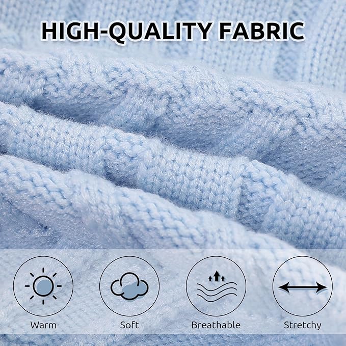 ASENKU Cat Sweater Soft Warm Puppy Clothes Knitwear for Kittens & Small Dogs, Thick Knitted Sweater for Sphynx Hairless Cats Teacup Chihuahua and Extra Small Dogs (Blue, M)