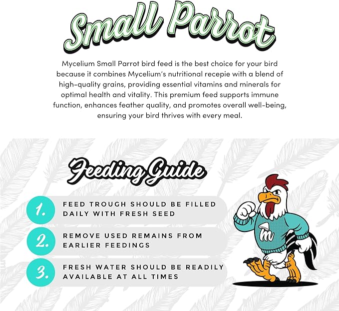 Mycelium Premium Millet – Organic, Non-GMO, High Nutritional Value Bird Food for Small Parrots, Sourced from Local USA Farms, Sustainable Farming, 5 lbs