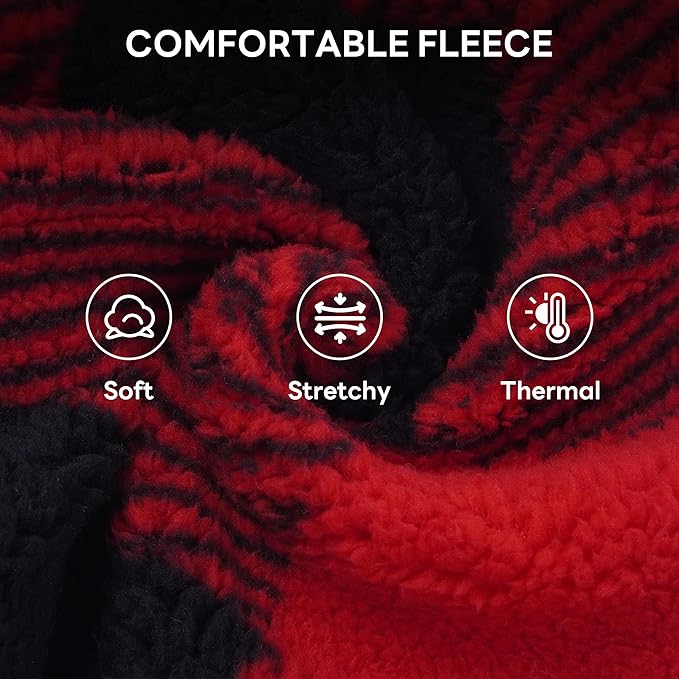 PUMYPOREITY Winter Warm Cat Sweater with Stretch Ribbed Collar & Cuffs, Snug & Secure Fit with Soft Plush Fleece, Easy-On Cat Sweatshirt for Indoor/Outdoor Use,Red, M