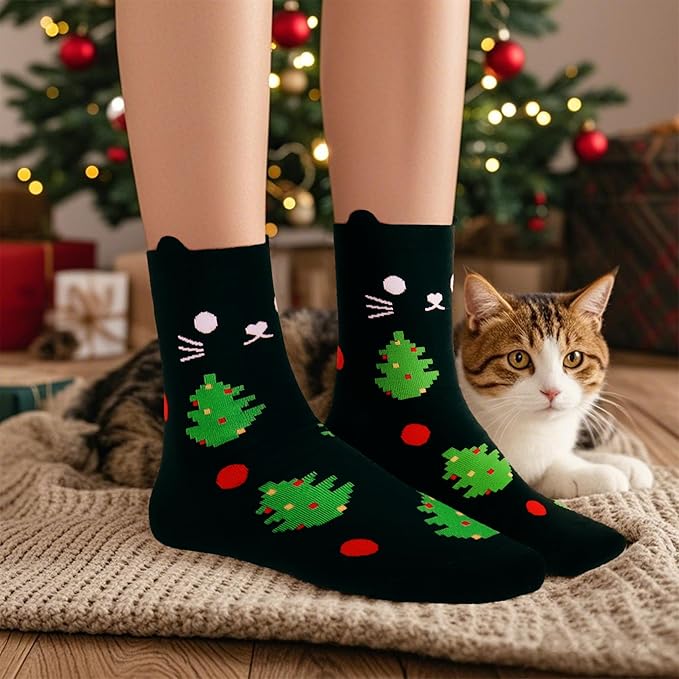 Jeasona Women's Cat Socks Cat Gifts Cute Animal Socks Dog Owl Gifts for Women