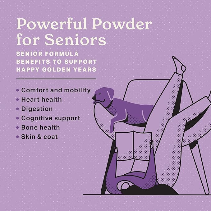 The Missing Link Senior Dog Supplement 1lb Bag - Powerful Powder Supports Bones, Joints, Skin, Coat, Heart, Eyes, Memory & Cognition