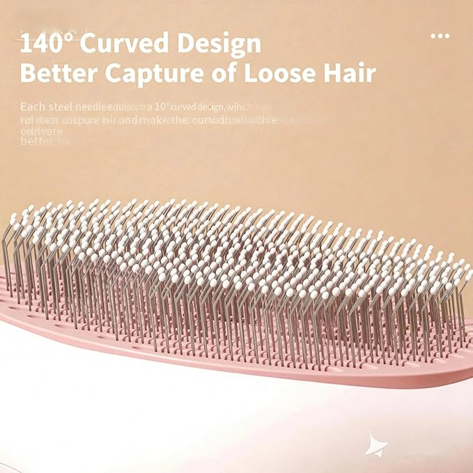 Cat Brush for Shedding, Self-Cleaning Slicker Brush for Indoor Cats, Gently Remove Loose Fur, Pet Grooming Massage Deshedding Tool, Suits Long & Short Haried Cats and Dogs