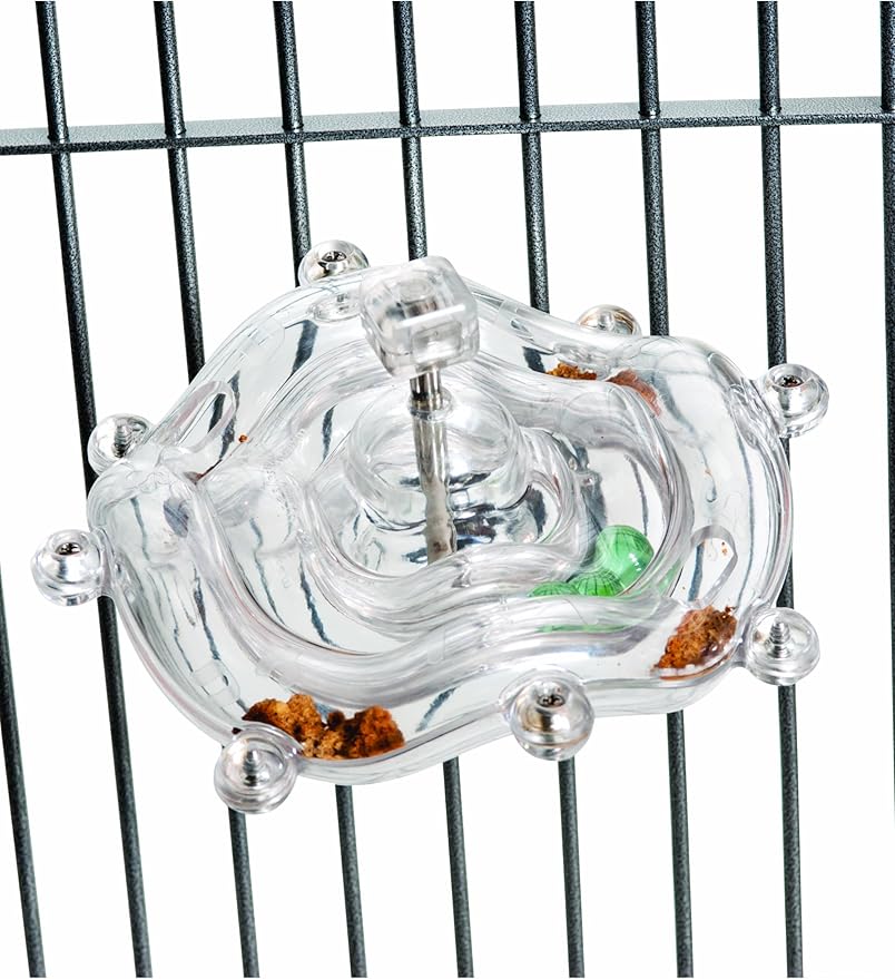 Featherland Paradise - Tilt A Wheel Cage Mount Bird Toy and Treat Dispenser - Creative Foraging Systems