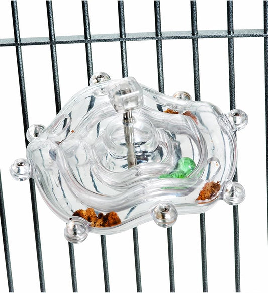Featherland Paradise - Tilt A Wheel Cage Mount Bird Toy and Treat Dispenser - Creative Foraging Systems