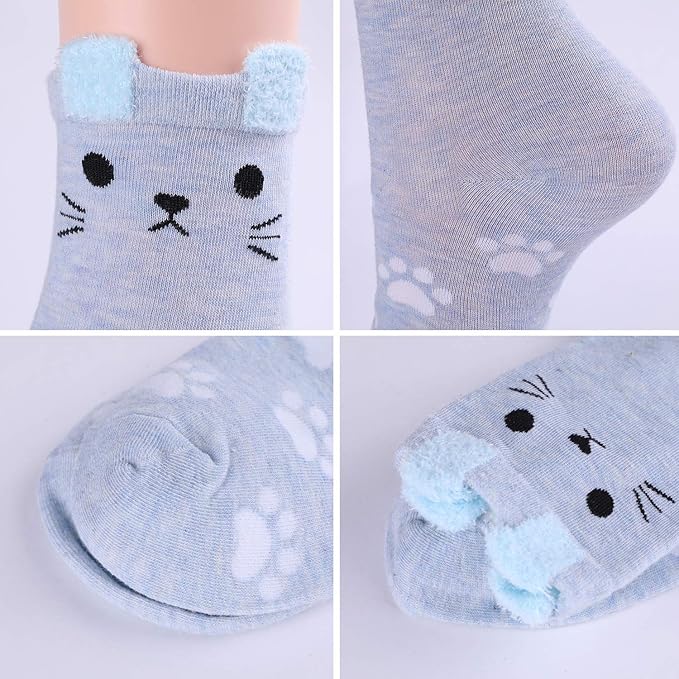 Jeasona Women's Cat Socks Cat Gifts Cute Animal Socks Dog Owl Gifts for Women