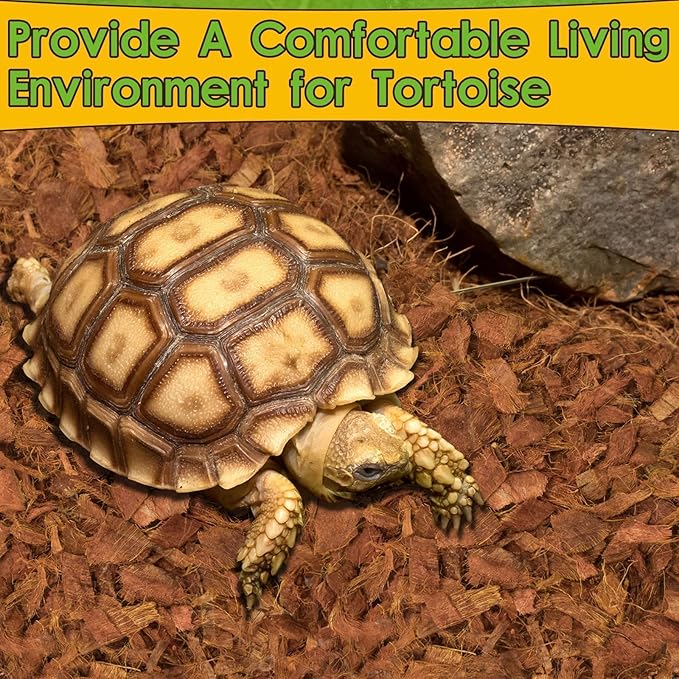 Halatool 2Pack Snake Bedding Natural Coconut Chips Substrate Coco Husk for Reptiles Tank Terrarium Substrate for Ball Python Frog Gecko Hermit Crab Tortoise