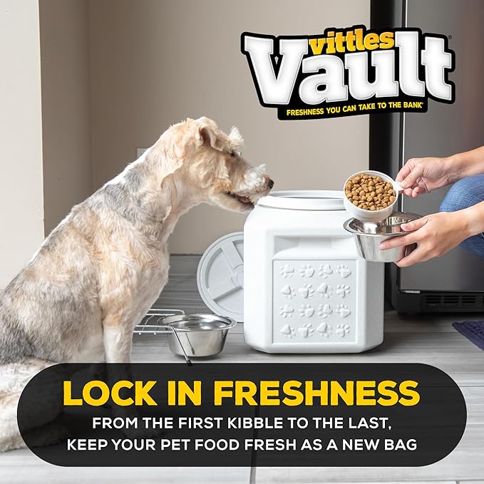 Gamma2 Vittles Vault Pet Food Storage Containers - Sealed Dog and Cat Food Storage Container, Fits up to 25lbs, Made in the USA - [12"L x 13.75"H]