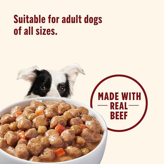 Nutrish Real Beef & Veggies Recipe Whole Health Blend Chunks in Gravy Wet Dog Food, 13 oz. Can, 12 Count, Packaging May Vary (Rachael Ray)