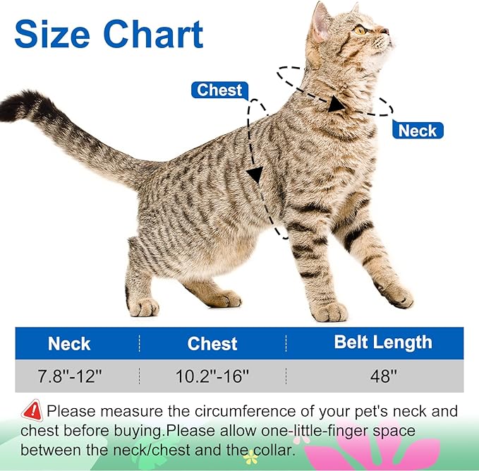 Cat Harness and Leash Set with Matching Collar – Escape Proof Harness for Cats, Adjustable & Lightweight, Geometric Print, Easy Wear for Outdoor Walking & Training