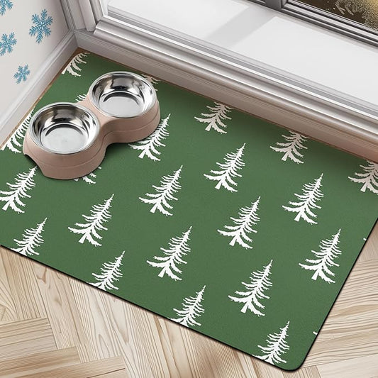 Dog Cat Food Mats for Floors, Absorbent Dog Bowl Mats for Food and Water, Quick Dry Pet Food Mat Non-Slip Pet Supplies