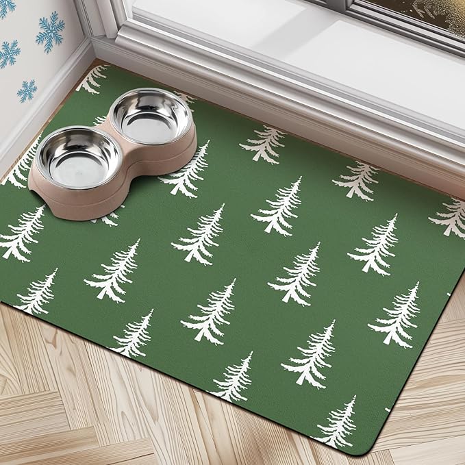 Dog Cat Food Mats for Floors, Absorbent Dog Bowl Mats for Food and Water, Quick Dry Pet Food Mat Non-Slip Pet Supplies