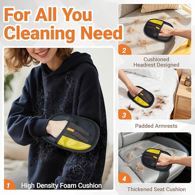 Pet Hair Removal Glove,Electrostatic Gloves for Cats & Dogs,Pet Hair Remover for Clothing,Couch, Carpet