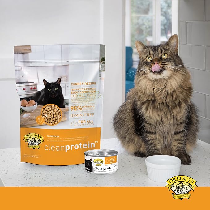 Dr. Elsey's cleanprotein Original Turkey Recipe Wet Cat Food, (Pack of 24), 2.75oz Cans