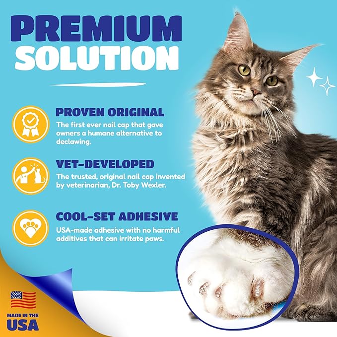 Soft Claws Cat Large Green and Orange