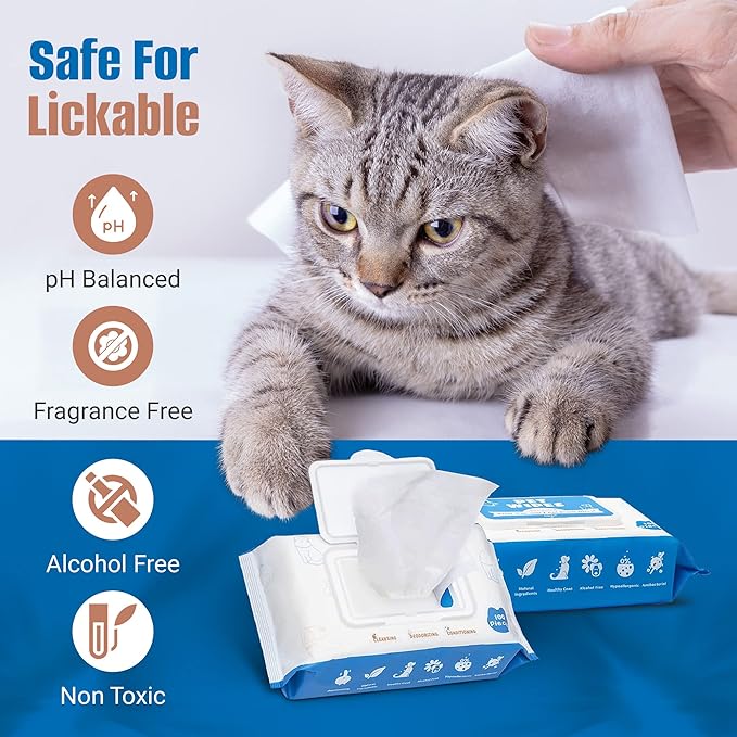 Dog Wipes for Paws and Butt - 600count/6packs Pet Wipes for Dogs and Cats, Puppy Wipes - Dog Grooming Wipes Cleaning Deodorizing - Fragrance Free Dog Face Wipes