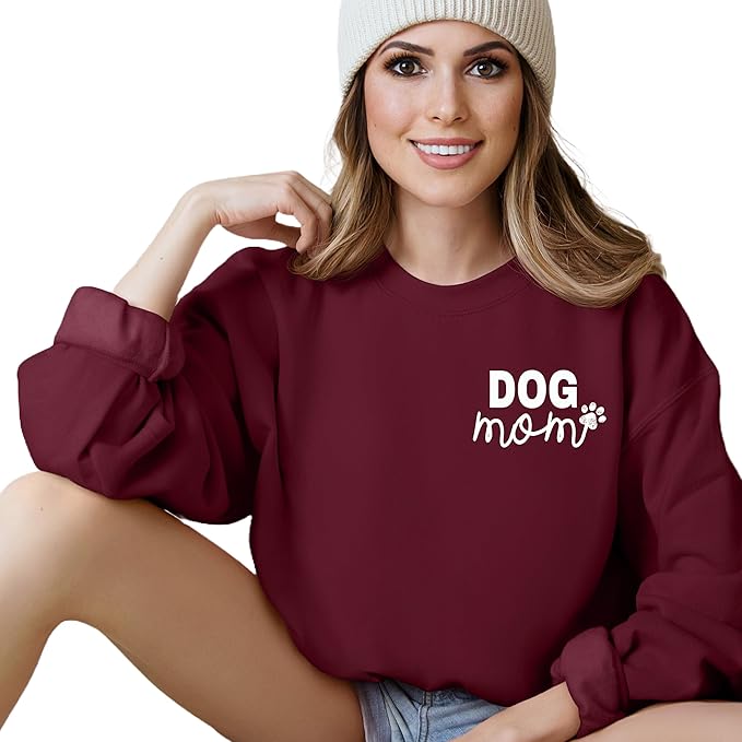 Custom Dog Mom Shirt for Women Pet Ears Sweatshirt with Name Unique Puppy Line Art Cute Dad Hoodie for DogDad Owner Lover