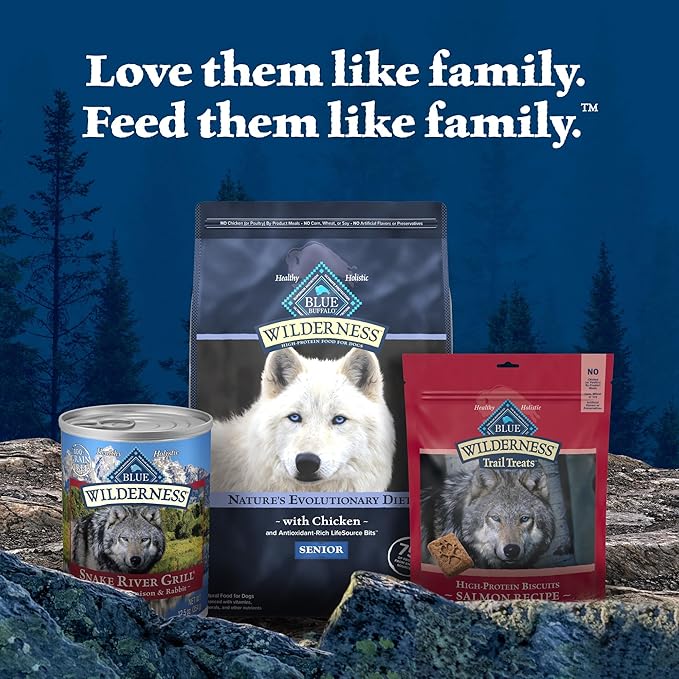 Blue Buffalo Wilderness Snake River Grill Natural High Protein Wet Food for Adult Dogs, Trout, Venison & Rabbit, 12.5-oz Cans, 12 Count