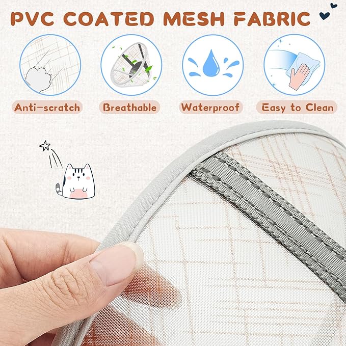 Supet Cat Collar Soft to Stop Licking, Breathable Air Mesh Cone for Cats After Neuter Surgery, Anti-Scratch Head Cone for Small Kitten Cats (M)