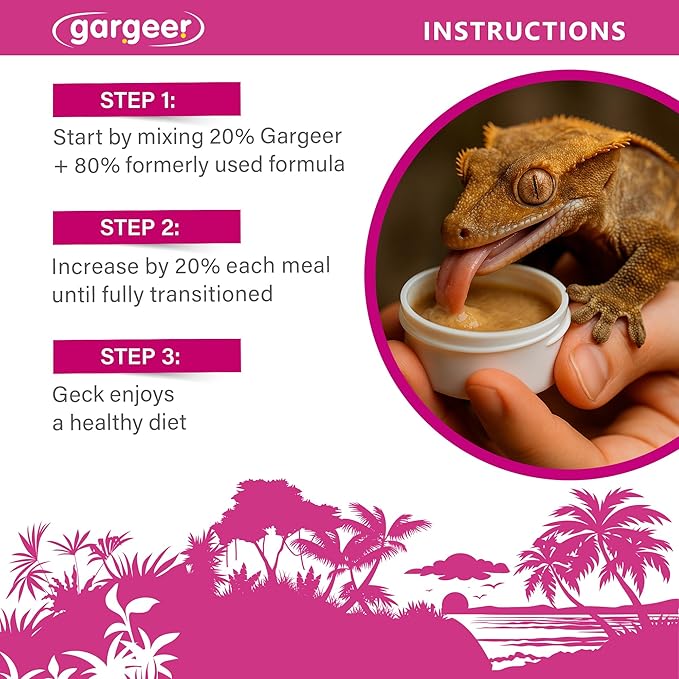 'Picky Geck' Growth - Premium Crested Gecko Food | High-Protein Fruit Formula for Bone & Muscle Support | No Fillers - Only Premium Ingredients | 2oz | Made in USA. Enjoy !