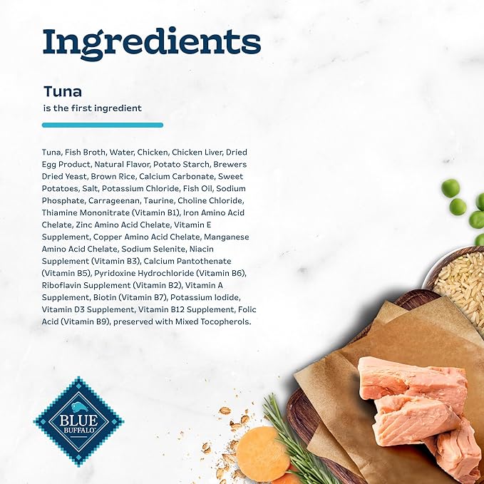 Blue Buffalo Tastefuls Flaked Wet Cat Food, Made with Natural Ingredients, Tuna, 3-oz Cans (24 Count)