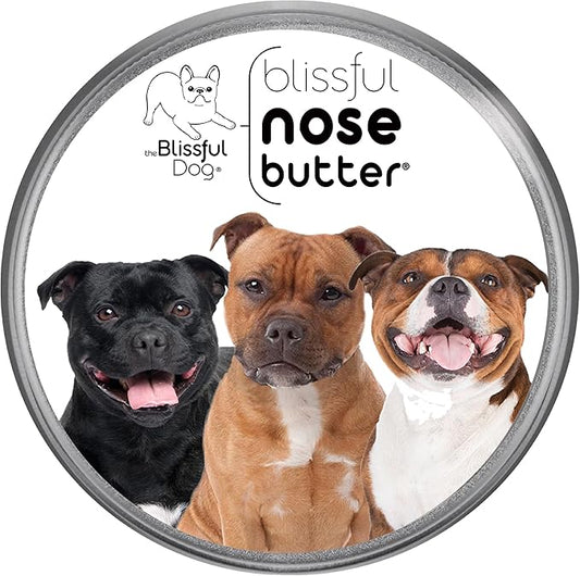 The Blissful Dog Staffordshire Pitbull Terrier Unscented Nose Butter - Dog Nose Butter, 8 Ounce