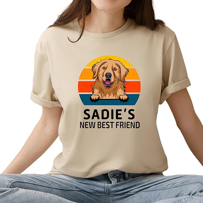 Custom Dog Mom Shirt for Women Pet Ears Sweatshirt with Name Unique Puppy Line Art Cute Dad Hoodie for DogDad Owner Lover