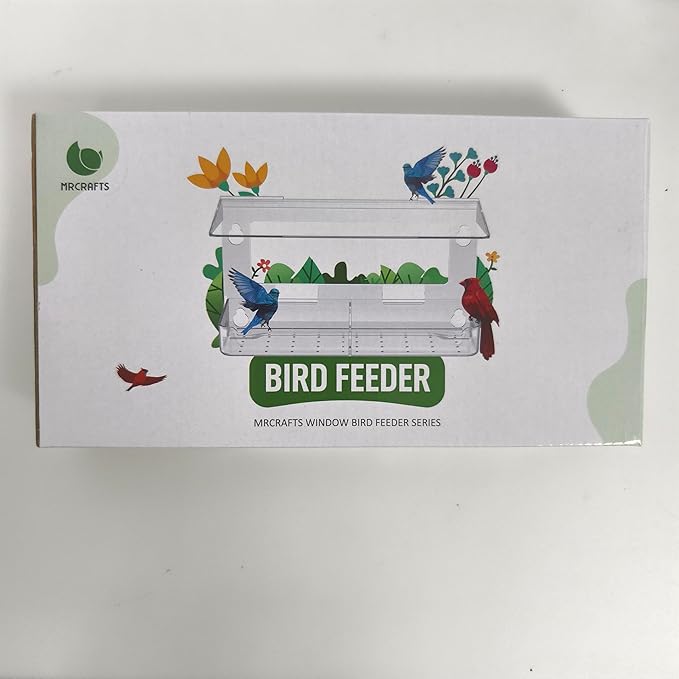 Window Bird Feeder with Strong Suction Cups, Clear Window Bird feedersfor Viewing, Cardinal Bird Feeders for Outside, Unique Gift