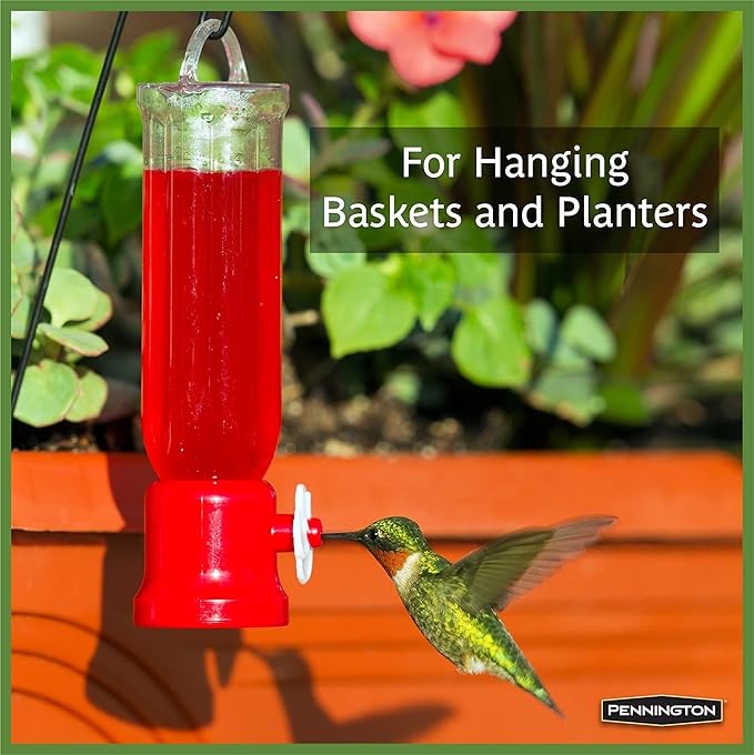 Pennington Planter Hummingbird Feeder 2 Pack 2.3 Ounce Capacity