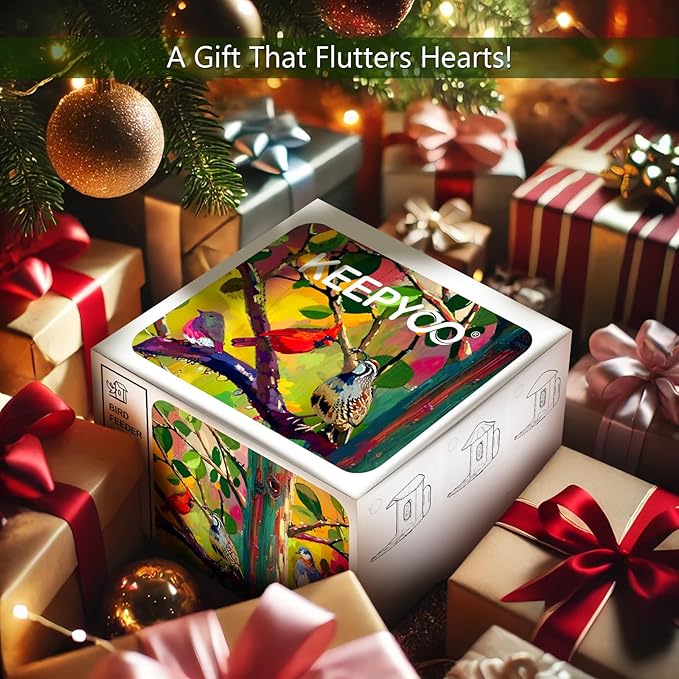 Smart Bird Feeder with Camera for Outdoors Solar Powered, 2.5K HD Video, AI Bird Species Identification, Instant Arrival Alerts, Wireless 2.4Ghz WiFi & Include 32GB SD Card, Ideal Gift (Green)