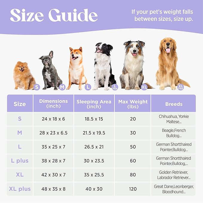 LE SURE Cute XL Dog Beds, Orthopedic Waterproof Dog Bed for Extra Large Dogs, Non-Slip Bottom and Egg-Crate Foam Big Pet Couch Sofa with Washable Removable Cover, Beige