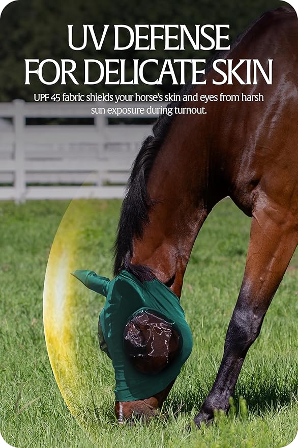 Equinavia Bug Out Fly Mask | Against Flies, Insects, UV Rays - Turquoise - Horse