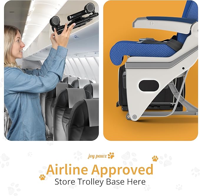 Pet Carrier for Travel - Small Dogs/Cats - 15 LBS MAX Dogs/Cats Expandable - Airline Approved & Roomy - Premium Pets Carrier with Wheels - Cozy Soft-Lined Travel Carrier - Stylish Black Design